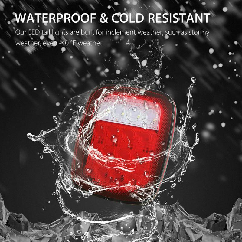 2pcs Car Led Rear Tail Light Installation Reversing Brake Lamp Modified Parts Compatible For Tj