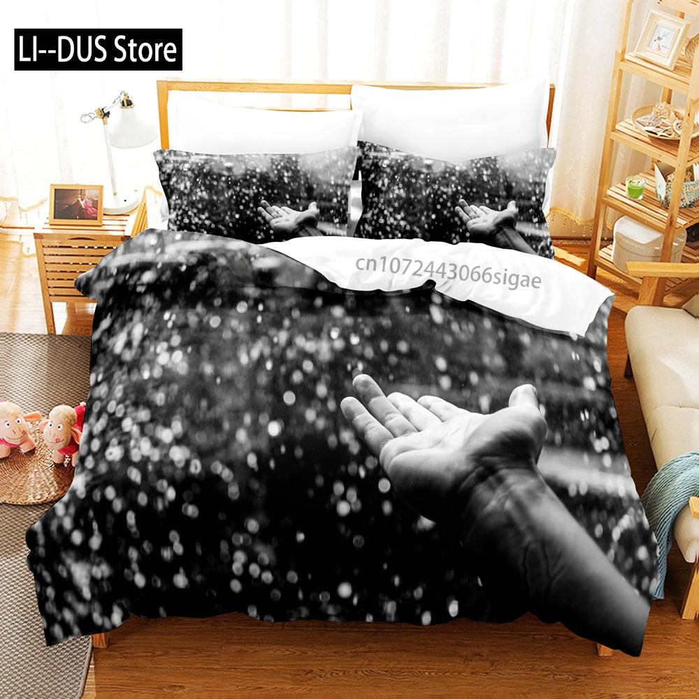 Hand Bedding Set Single Twin Full Queen King Size You And Me Hands Bed Set Aldult Kid Kawaii Duvetcover Sets 3D 006