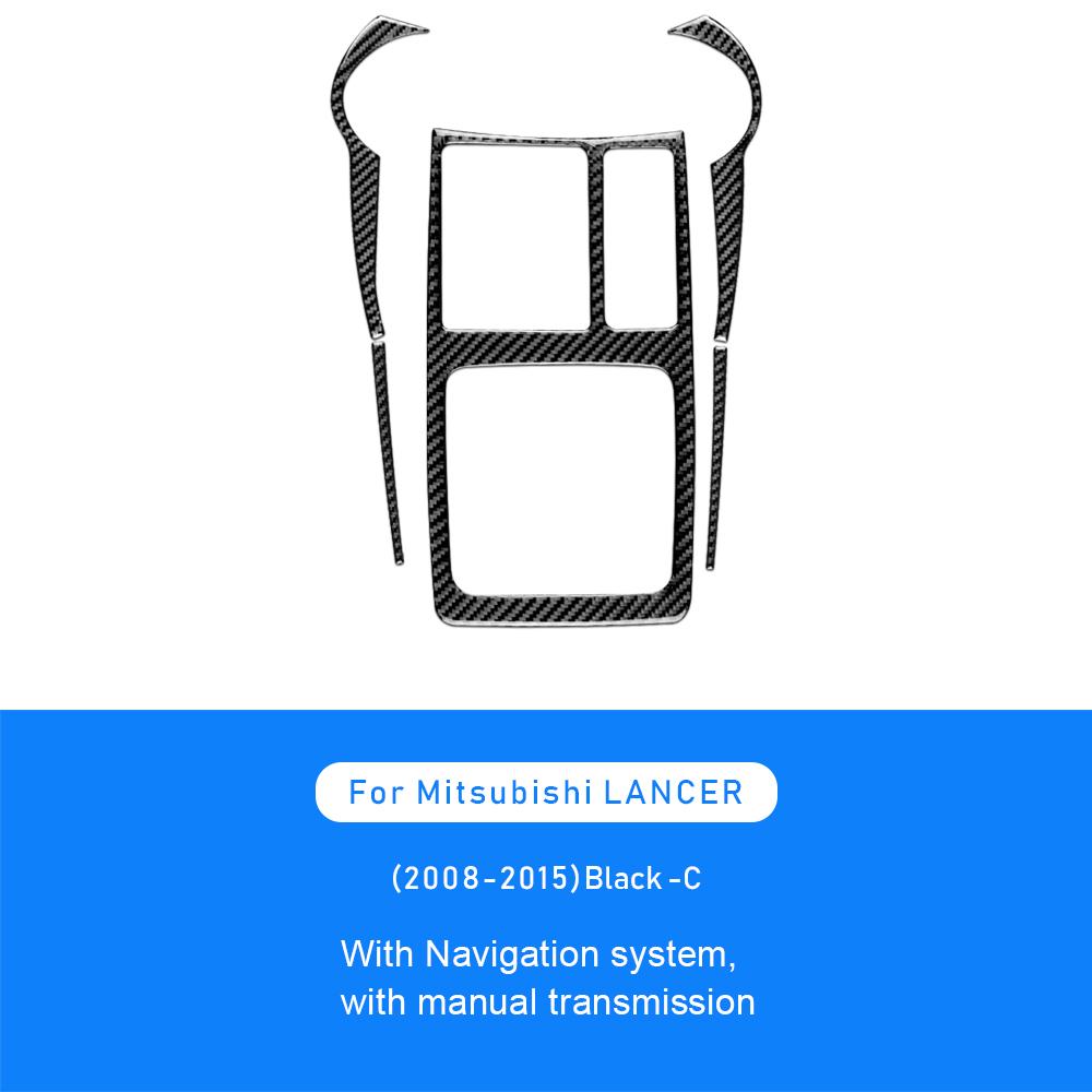 Real Soft Carbon Fiber Sticker for Mitsubishi Lancer 2008 2009 2010 2011 2012 2013 2014 2015 Central Control Gear Shift Panel