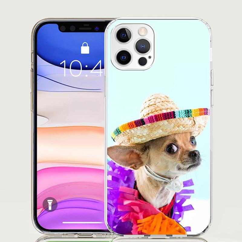 Chihuahua Puppy Teacup Dogs Case Phone Cover for Apple iphone 16 15 14 13 12 Mini 11 Pro Max 16E X XS XR 7 Plus 8 + SE 2020 Tren