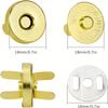 10 Sets Magnetic Snap 18mm Fastener Buckle Wallet Magnet Buckles Set, For Sewing, Crafts, Purses, Bags, Clothes