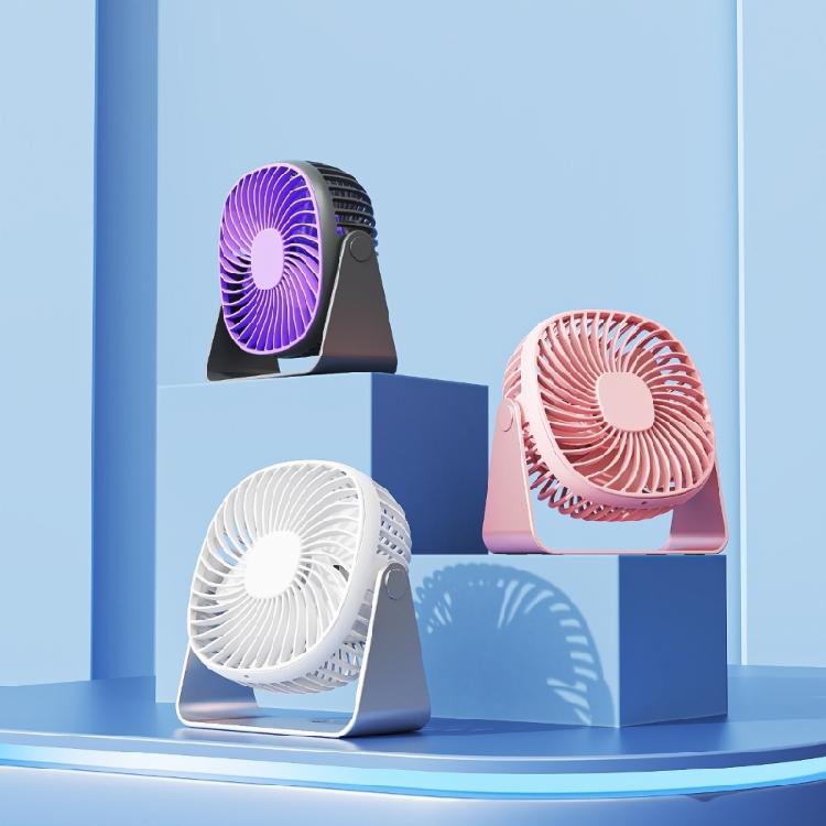 Double Purpose Wall Mount Fan Desktop Fan 20dB Noise Level USB Connection and Gentle LED Illumination Function
