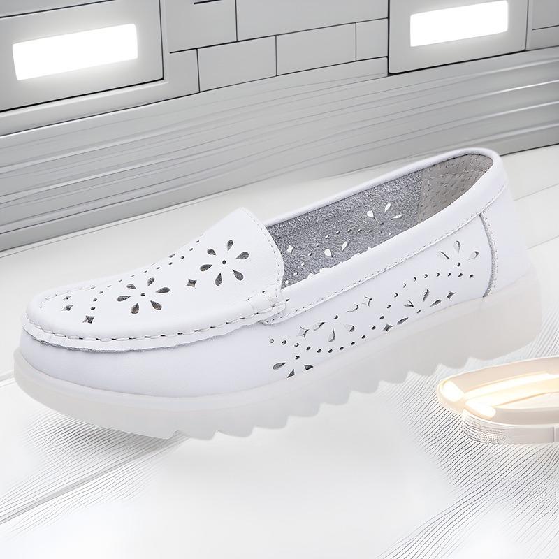 Nurse Shoes Women's Comfortable Soft-soled Anti-slip Breathable and Odor-resistant Flat Shoes