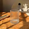 250ml or 360ml Transparent Vertical Pattern-shaped Glass Cups Look Great for Daily Drinking Drinking During Festival Gatherings