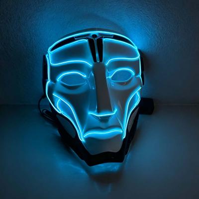 LED svítící maska – Maska pro hraní rolí s neonovým efektem, ideální pro Halloween, karnevaly, noční kluby a večírky