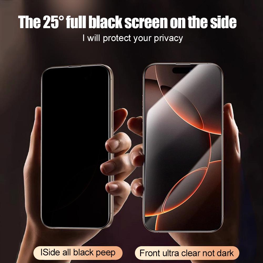 5 Pezzi Pellicola Protettiva Opaca Privacy Per iPhone 17 16 13 12 11 14 15 Pro Max Air 16e X XS Vetro per Installazione Senza Polvere