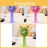 Cute Cartoon Round Ear Solid Base Stand Fan Lithium Battery Operated Handheld Rechargeable Fan