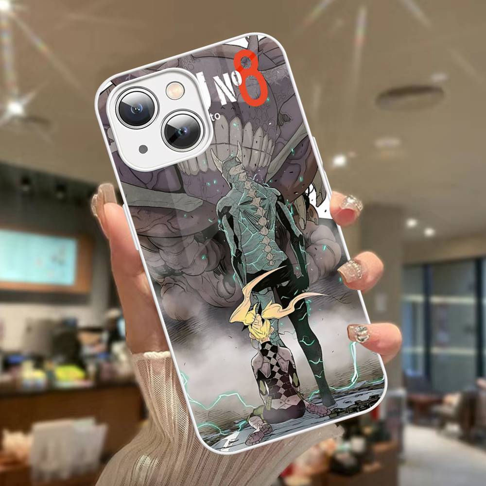 Classic Anime K-kaiju No8 For IPhone 14 13 12 Mini 11 Pro XS Max X XR 14 Plus Tempered Glass Cover