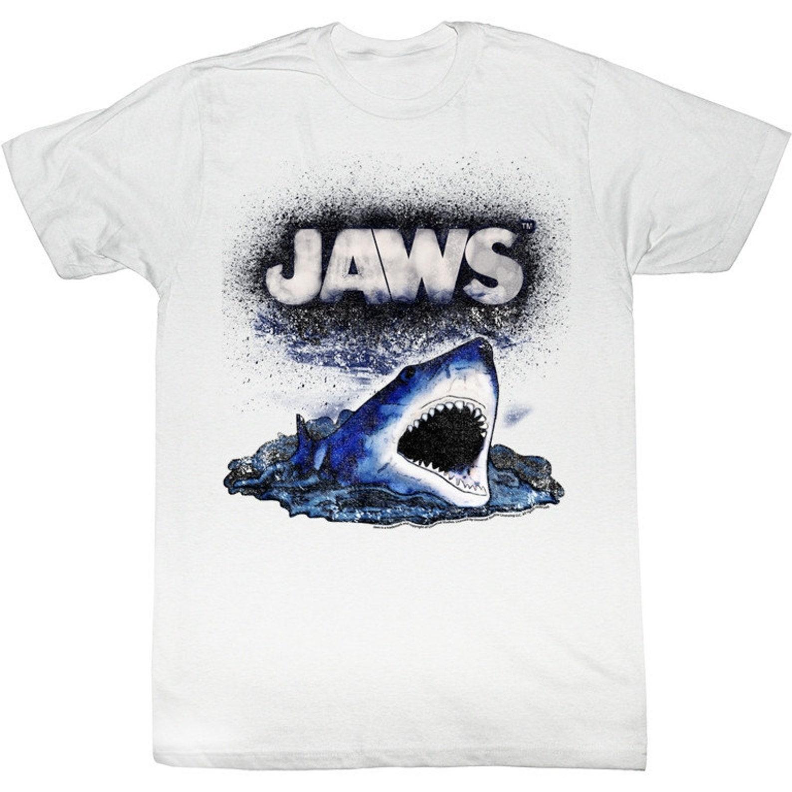 Jaws Watch Out White Adult T-Shirt M
