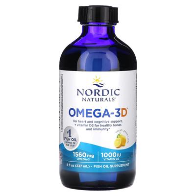 Nordic Naturals, Omega-3D, Limone, 8 fl oz (237 ml)