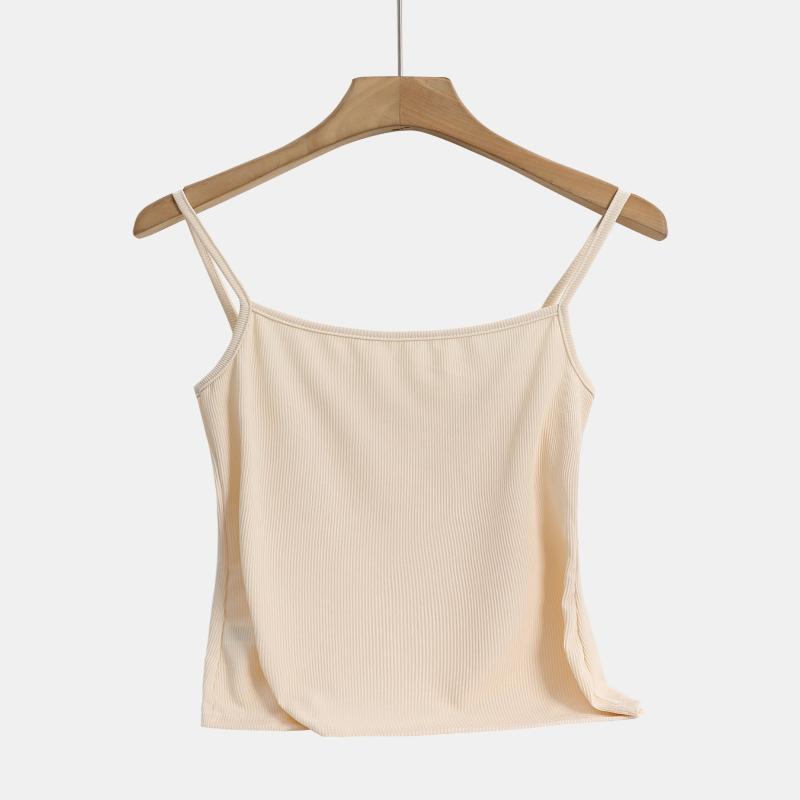 6PCS Women's Summer Spaghetti Strap Cami, Breathable Skin-Soft, Slimming Chic Top for Dates & Outdoor Wear