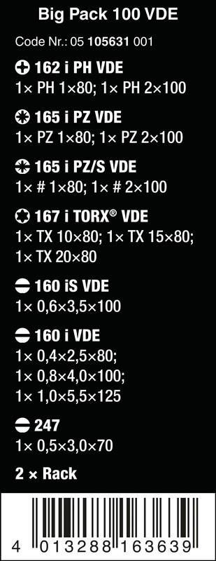 Kraftform VDE Schraubendreher-Satz 14 Teile - W05105631001