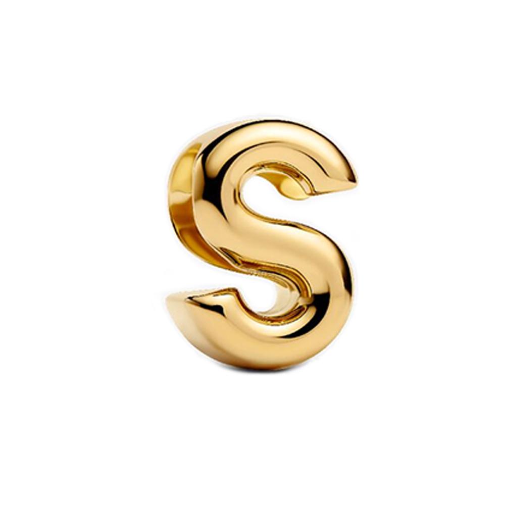 Golden Copper Metal 26 Letter Alphabet Charm Bead Component Compatible With Do It Yourself Bracelet High Quality Fine Jewelry Necklaces Neutral Style
