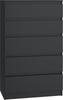 Malwa M5 Chest Of Drawers Cabinet For Living Room, Bedroom, Office, Black