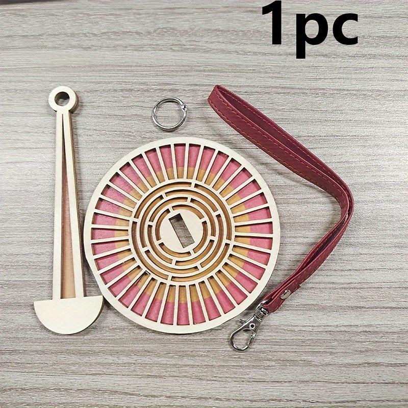 

Wooden yarn reel, 5 unique patterns, suitable for knitting and crochet lovers, includes detachable management tool
