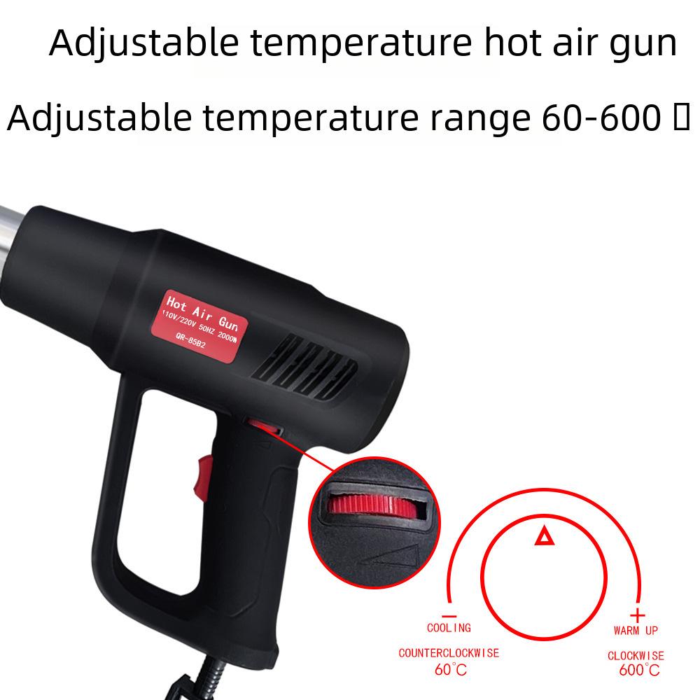 QR-85B2 2000W Hot Air Gun: Adjustable Two-Speed, Constant Temperature, Ideal for Drying & Car Film Baking