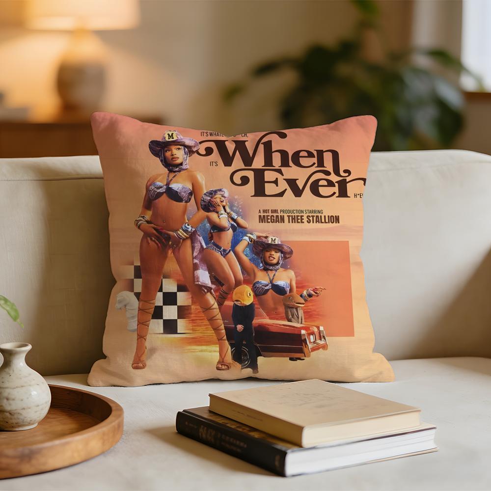 

Singer MMegan Thee SStallion Cushion Cover Short plush pillowcase for bed sofa carwashable 30x30cm