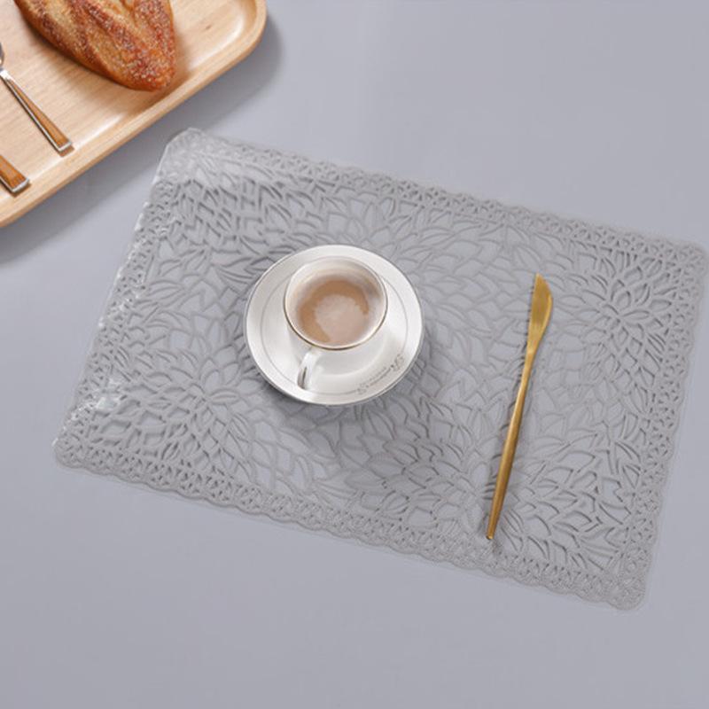 Nordic Style Waterproof Imitation Lace Kitchen Placemat Coaster Soft Home Decor Anti-slip Pvc Pad Dish Mug Coffee Cup Table Mat