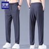 Luomeng Men's Ice Silk Straight Casual Trousers