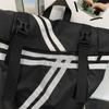 Striped Patchwork Roll-Up Backpack Men Outdoor Fitness Training Sports Bag Student School Bag