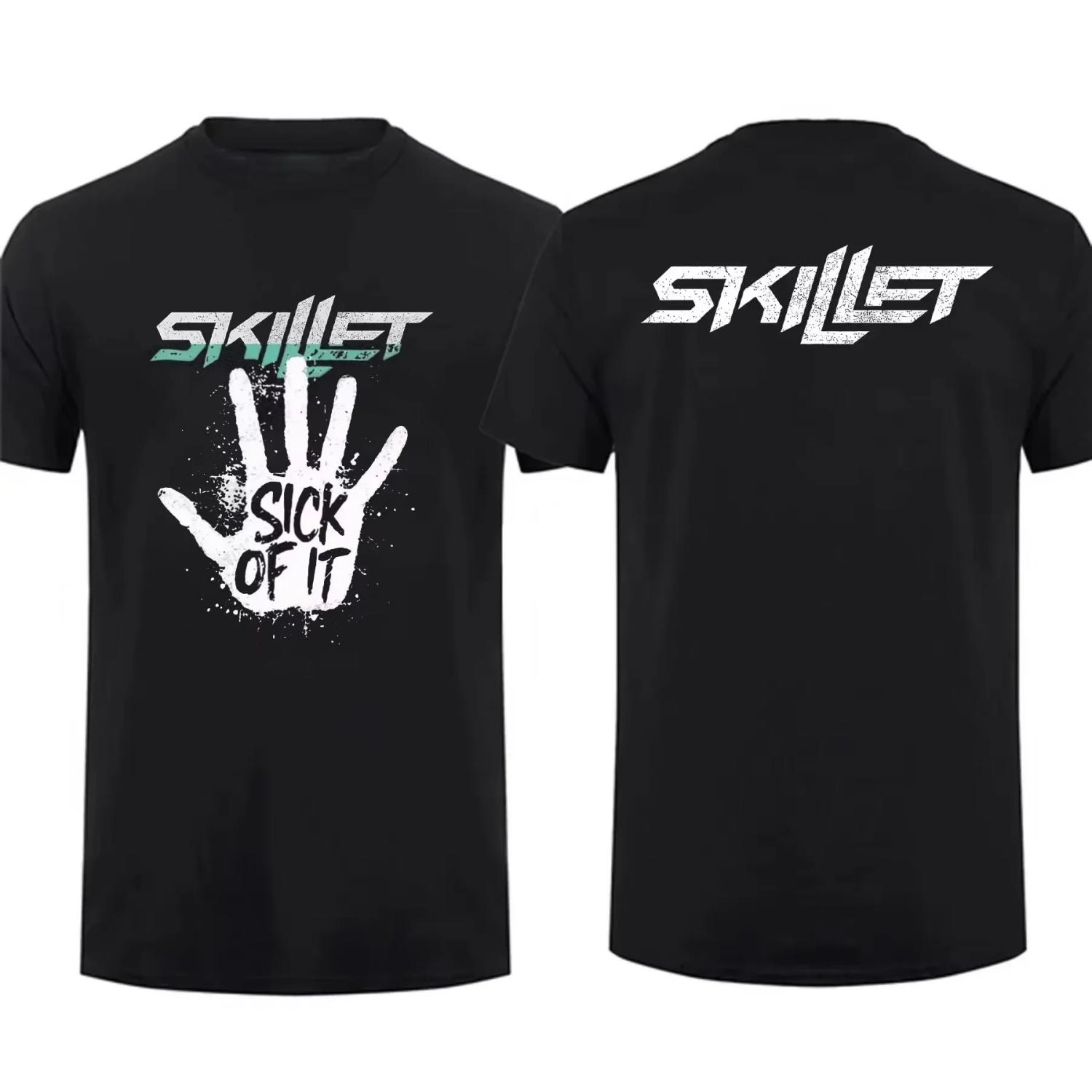 

Streetwear Band Skillet Victorious Black T Shirt Cotton Rock Men Short Sleeve Cool Tee Hip Hop Unisex Punk Harajuku Top S чёрный