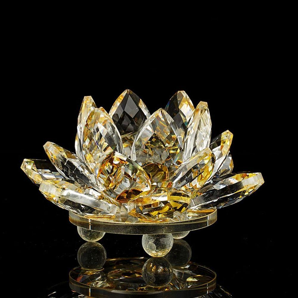 Sunlight Healing Crystals Fengshui Ornaments Tabletop Crafts Crystals Lotus Flower Jewelry Counter