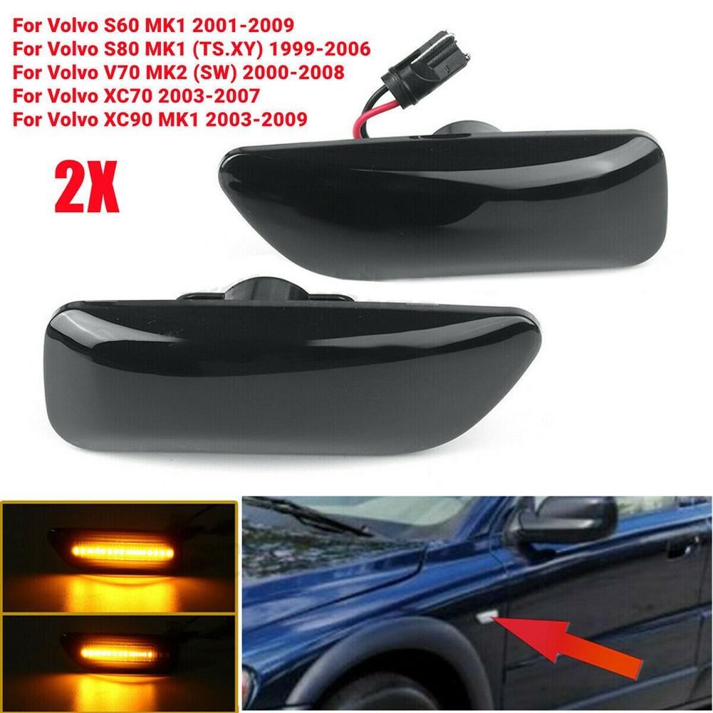 2x LED Side Marker Turn Signal Lights 12V for Volvo S60 S80 V70 XC70