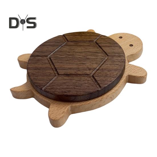 

Деревянная подставка под стакан «Черепашка» Термостойкая подставка под тарелку для напитков Противоожоговая подставка под кастрюлю Многоразовый коврик для стола Креативный аксессуар для вечеринки S