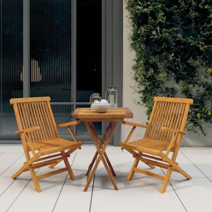 VidaXL Garden Dining Set 3 Pcs Solid Teak Wood 3087189