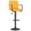Bar Stool 2 Pcs Mustard Yellow Fabric