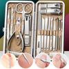 Professional 19-Piece Manicure & Pedicure Kit - Stainless Steel Nail Set With Storage Case for Home Salon Use