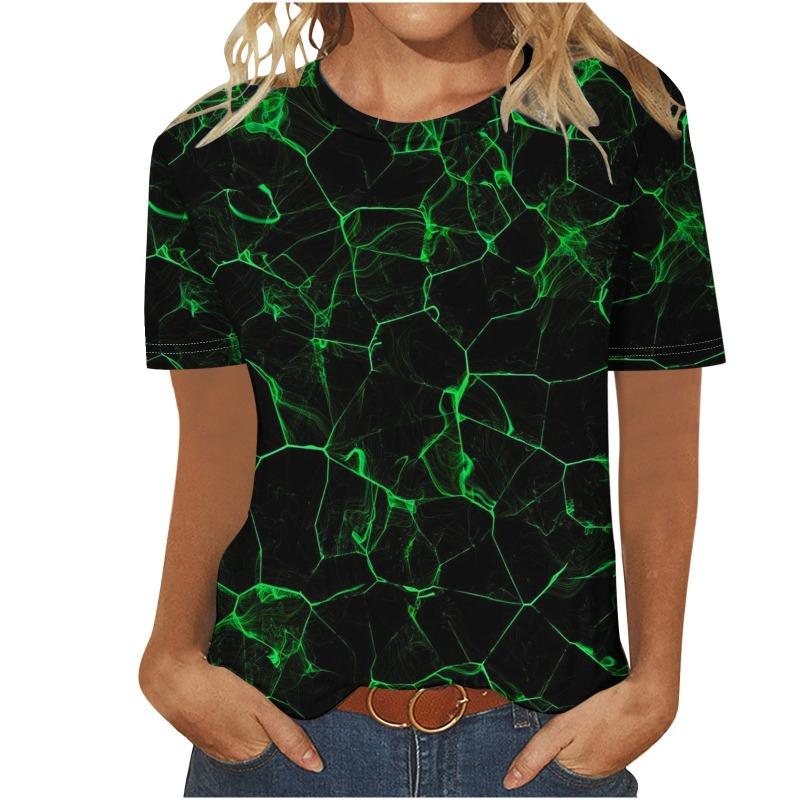 3D Printed Women's T-shirt From Magma Trend Fissure Fashion Shirt