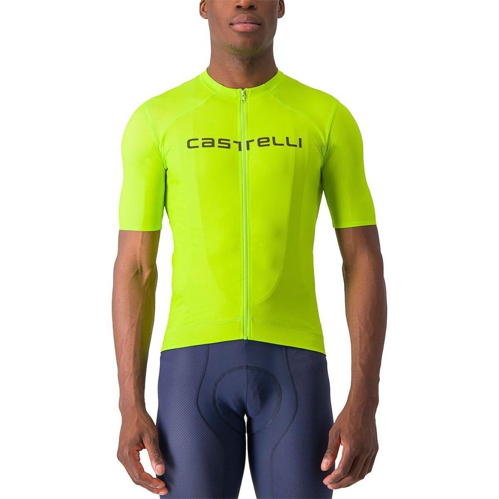 CASTELLI Prologo Lite Cycling Jersey Breathable Lightweight Material 4 Pockets For Gravel Road Cycling Men's (Short Sleeve/Spring/Summer)