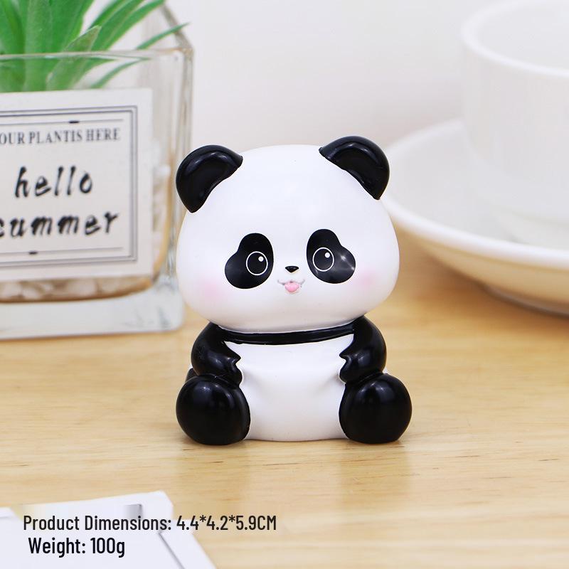 Panda Fufu Figurine: Cute Decor for Home, Office, or Car – Creative Gift Idea