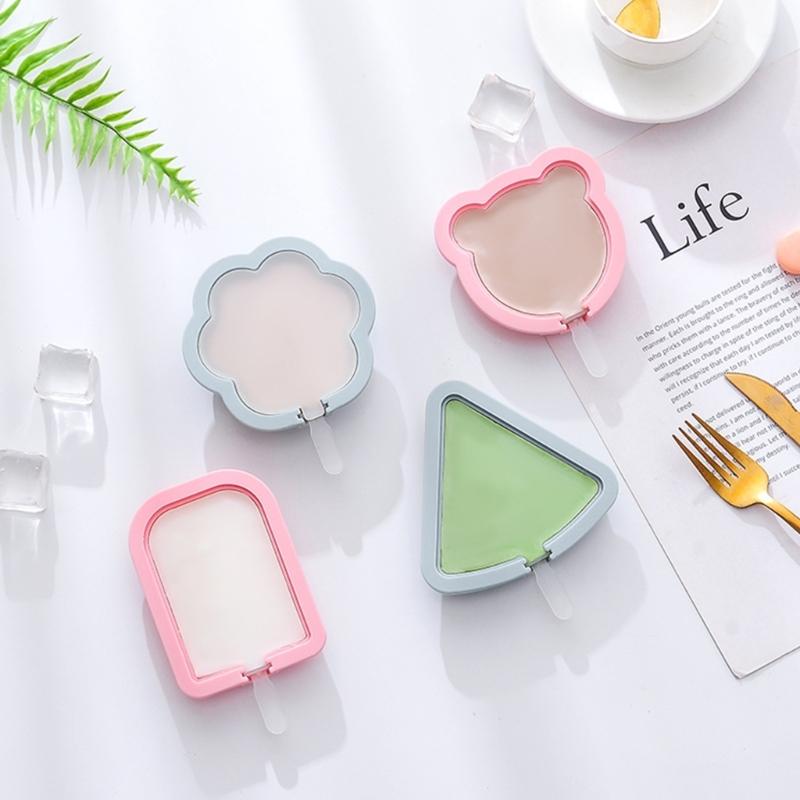 Silicone Popsicle-Molds Reusable Ice Pop-Moulds Watermelon Cat-Claw Bear Shape Mold for Children DIY Ice Popsicle-Mold