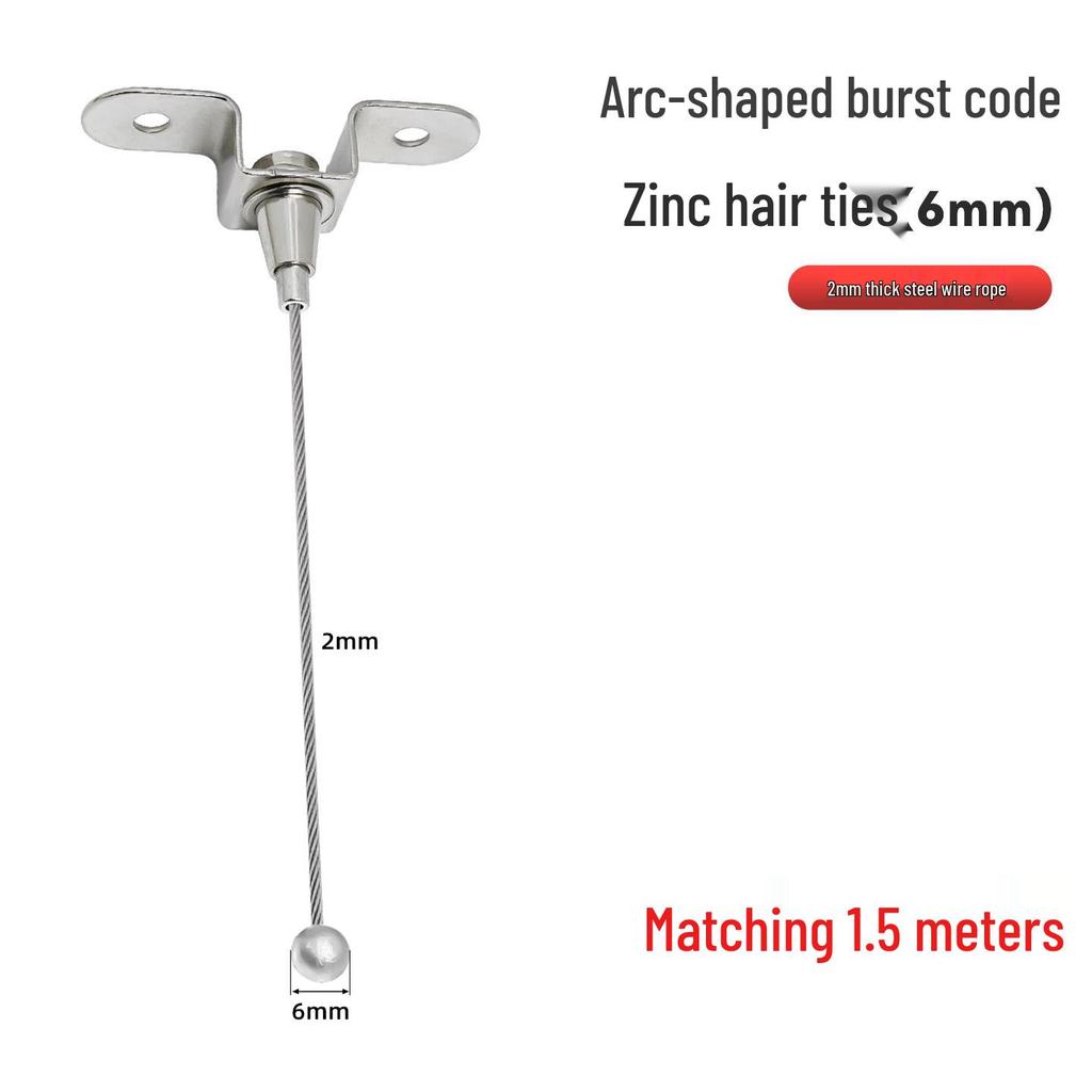 1.5-3mm Steel Cable Safety Rope with Zinc Head and Hanging Bracket for Lighting and Signage