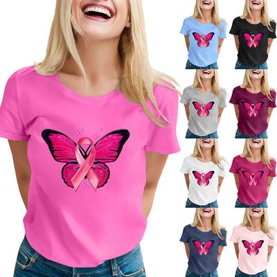 Women's Fashion Casual Round Neck Short Sleeve Tops Pleated Printed Short Sleeve Tops