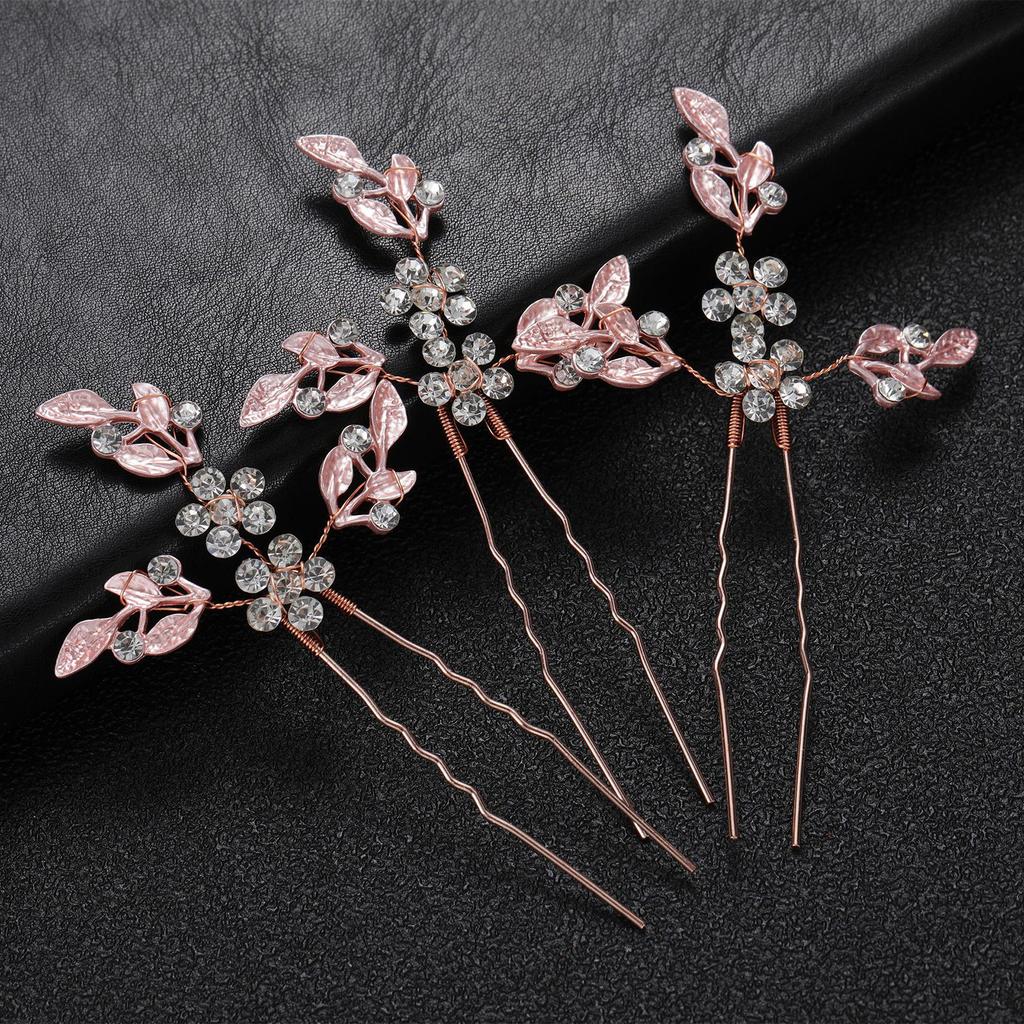 3Pcs Bridal U-shaped Pin Metal Barrette Clip Hairpins Rhinestone Wedding Hairstyle Design Tools Women Wedding Hair Accessories