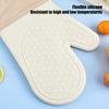 2Pcs Silicone Oven Mitts High Temperature Kitchen Gloves Non-Slip Silicone Lined Oven Gloves Machine Washable Kitchen Gloves for Baking Grilling