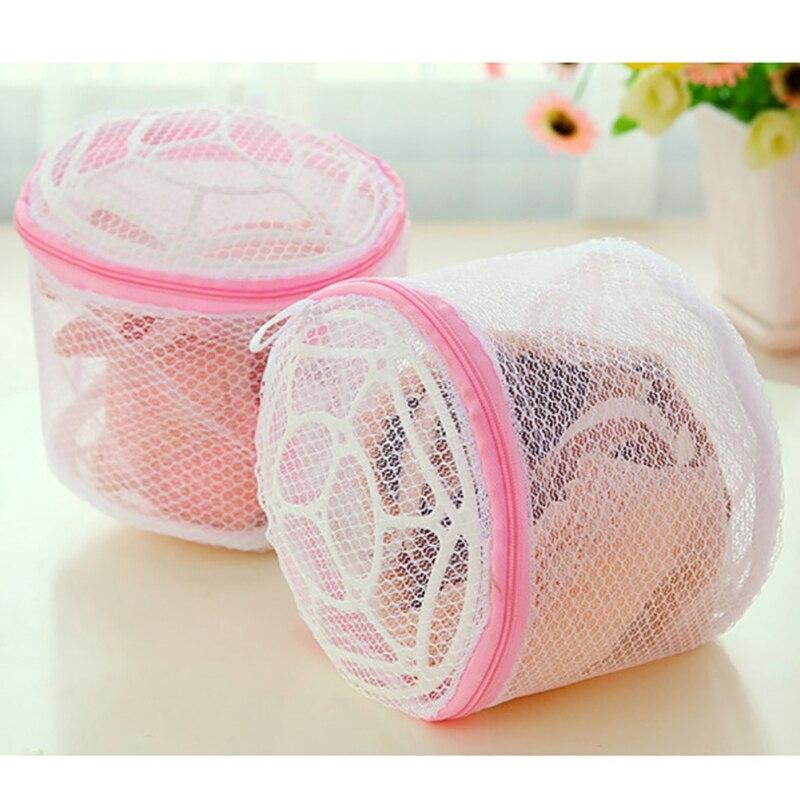 Mesh Laundry Bags with Zipper and Plastic Holder Washing Machine Laundry Bag