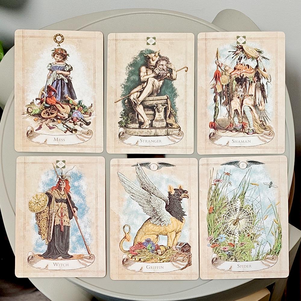 Old Style Oracle Deck 52 Pcs Cards 10.5*7.5cm Inspired By Antiquarian Book Engravings on 350GSM Double-embossed Cardstock