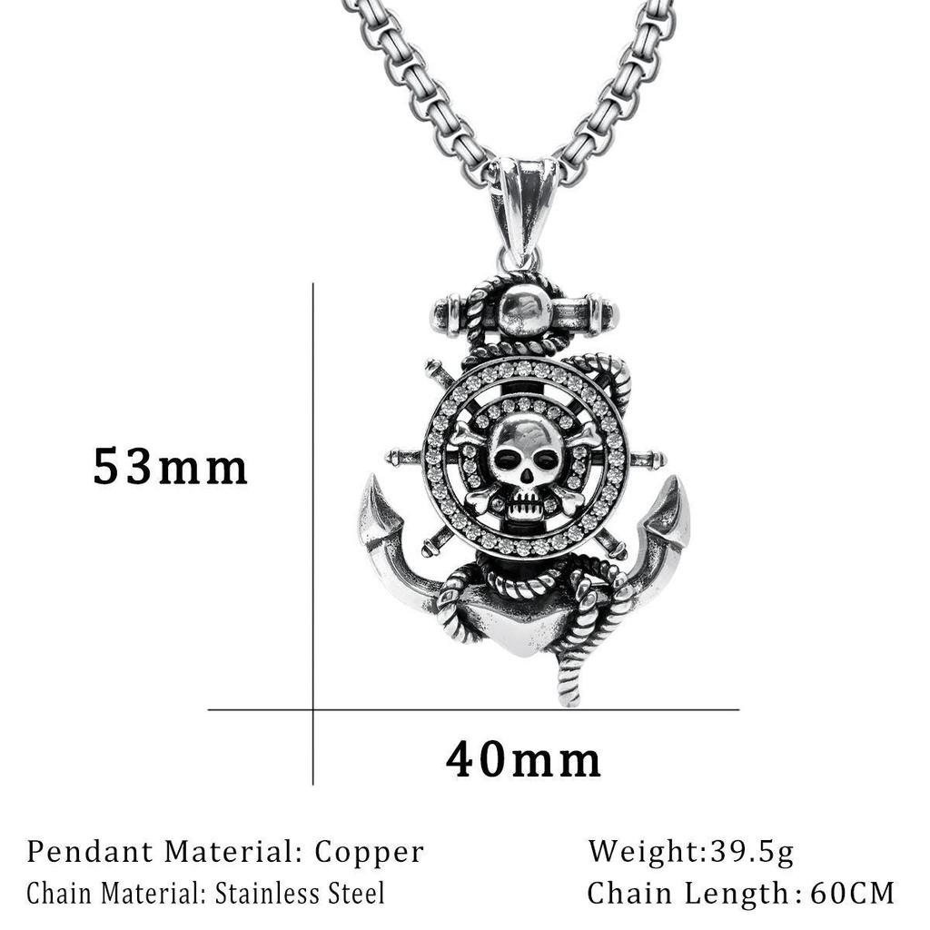 Xiewei'er Gothic Skull Pendant: Punk Hip Hop Niche Necklace