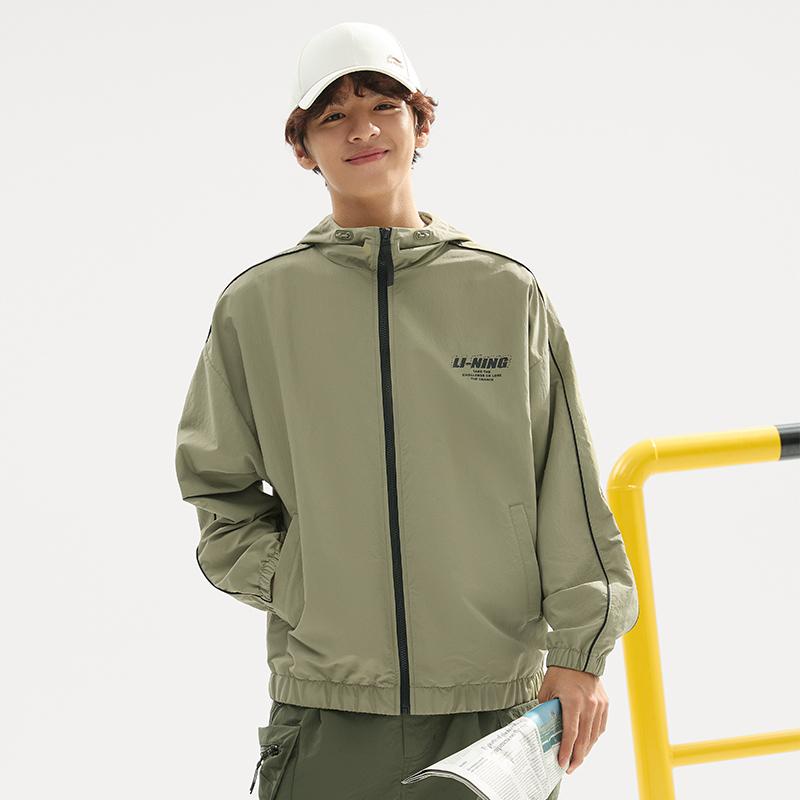 Li-Ning Lettuce Edge Water-Resistant UV-Resistant Outdoor Sports Loose Comfortable Versatile UV-Proof Sun Protection Windbreaker AFDU695-4
