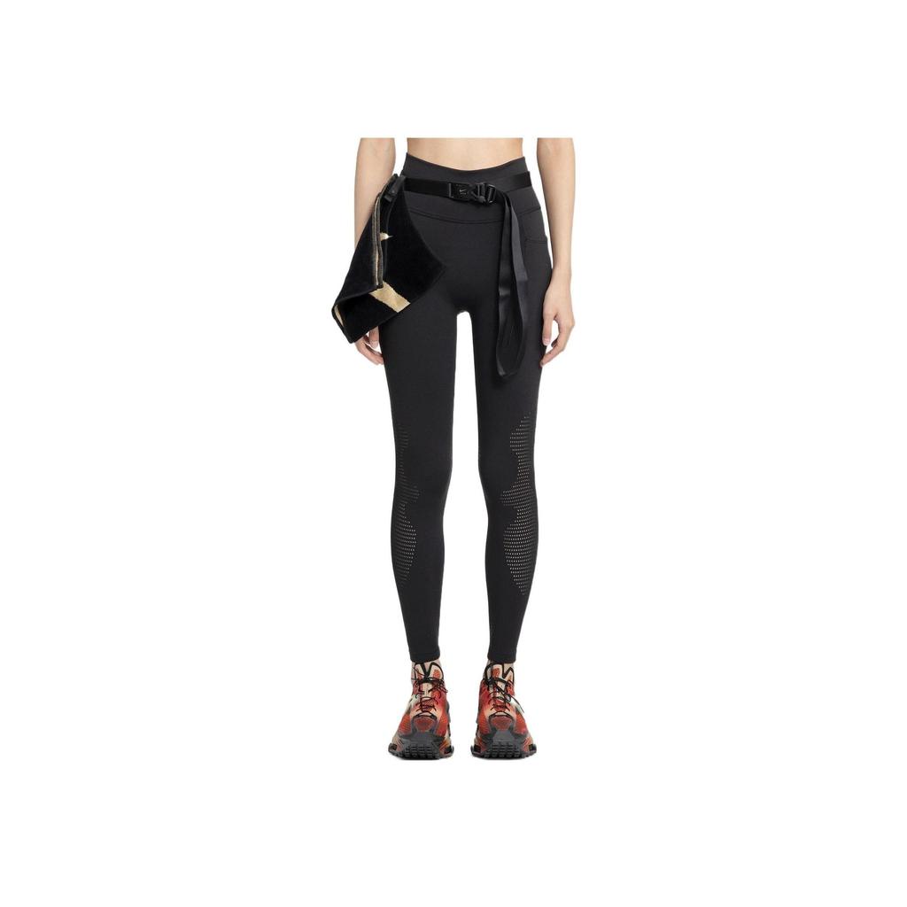 Nike MMW Collaboration Series High-Waisted Fitness Leggings with Removable Towel Belt Women Bottoms Black DD9427-010