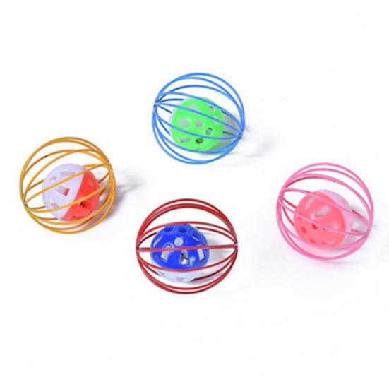 Hollow Ball Bell Sound Making Cat Kitten Interactive Scratch Playing Pet Toy