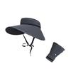Wrap-around large brim open-top sun hat for women, summer UV protection sun hat, full-face ice silk sunshade hat