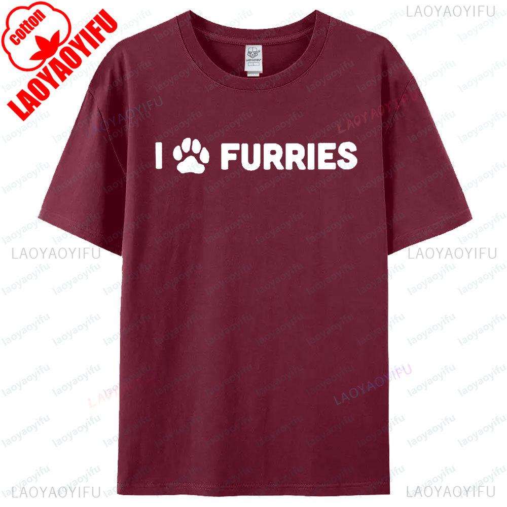 Kožešinové Fandom Tričko Unisex Vtipné Kožešinové Tričko FURRIES Kontrahovaný Design Tričko Denní Život Ležérní Muži Ženy Bavlna Krátký Rukáv