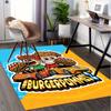 1pc Burger,LukasBS Burgerpommes,potatoes Office Carpet Soft Polyester Entrance Carpet Washable Non S