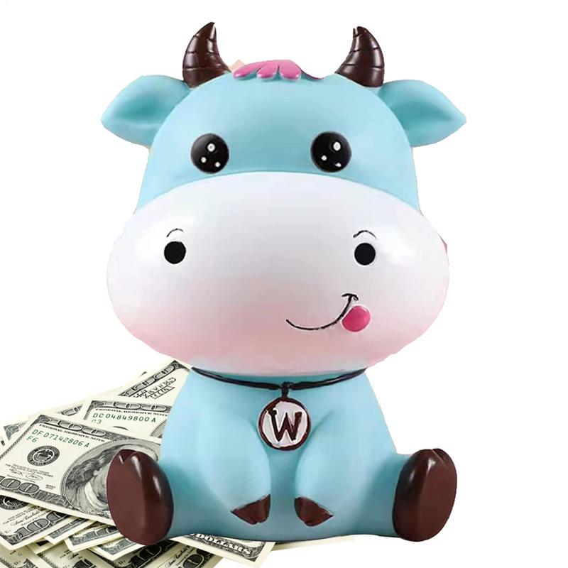 Cow Money Bank Cute Animal Cow Coin Storage Bank Funny Decorative Money Storage Jar for Boys Girls Child Birthday gift