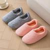 Women’s and Men's Plush-Lined Cotton Slippers: Warm, Non-Slip, Closed Heel for Indoor Use In Autumn and Winter